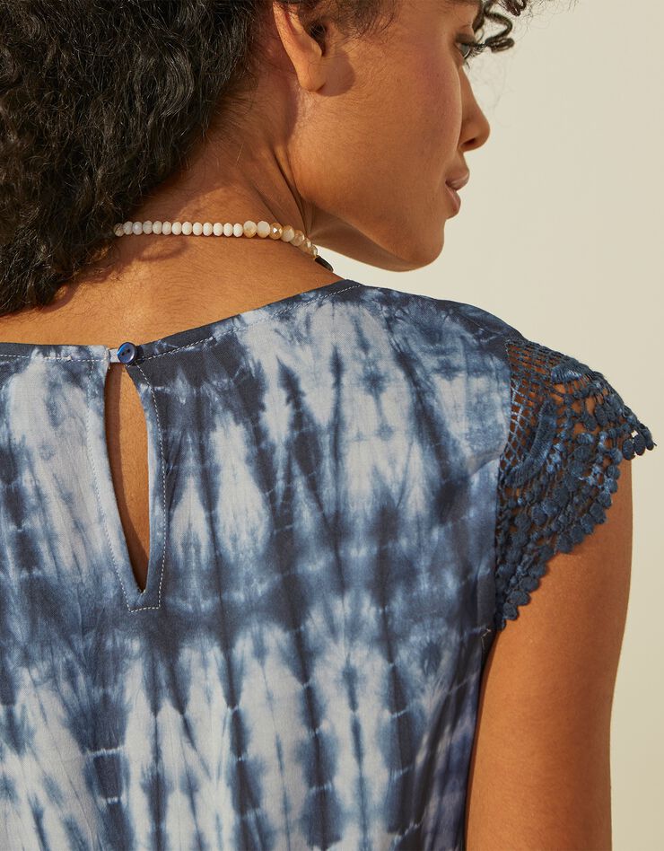 Robe longue tie and dye (bleu) Robe longue tie and dye (bleu)