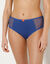 Culotte maxi dentelle coton uni Tropea - lot de 4 (bleu + corail)