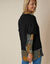 Pull poncho manches coude (noir)