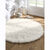 Tapis rond poils longs (naturel)