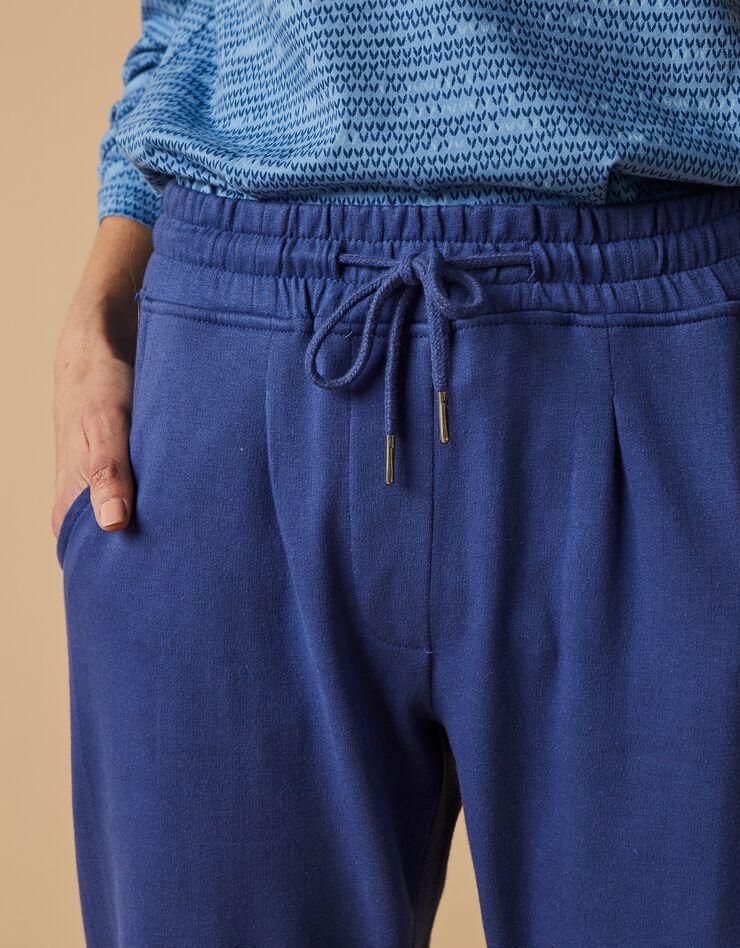 Pantalon jogpant ceinture élastiquée molleton (bleu jean) Pantalon jogpant ceinture élastiquée molleton (bleu jean)