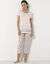 T-shirt imprimé fleurs - manches courtes (rose)