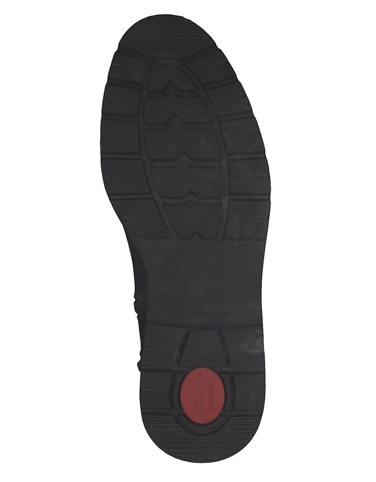 Bottes hautes cuir chunky - semelle crantée (noir) Bottes hautes cuir chunky - semelle crantée (noir)