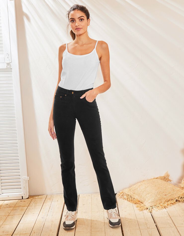 Pantalon droit bi-stretch (noir) Pantalon droit bi-stretch (noir)