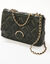 Sac matelass&eacute; bandouli&egrave;re cha&icirc;ne (noir)