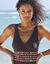 Maillot de bain 1 pièce imprimé Vinia (chocolat)
