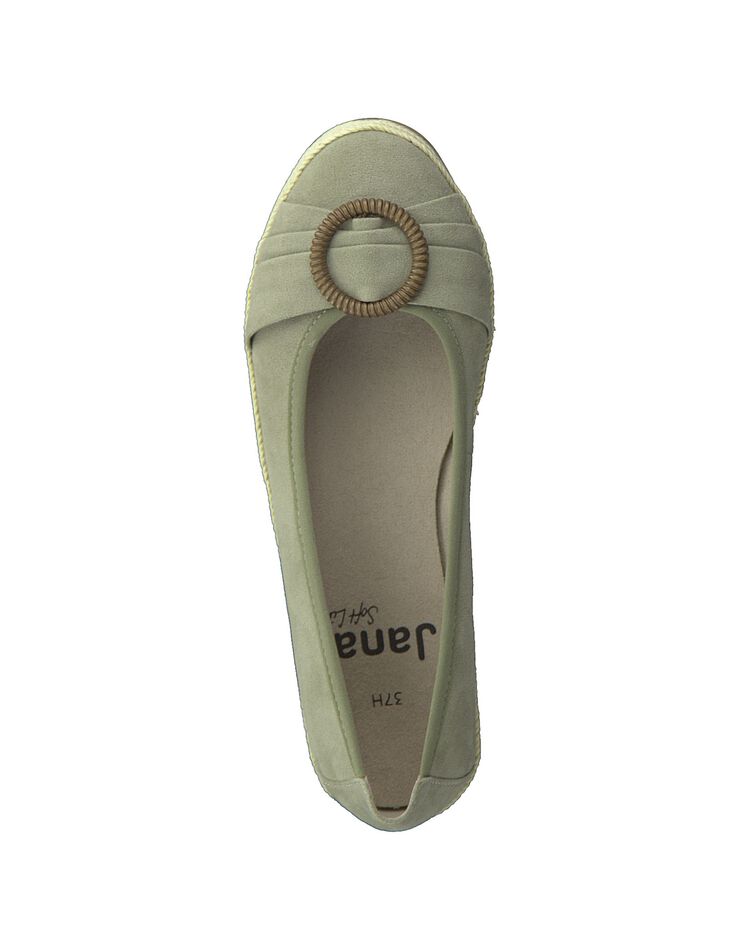 Ballerines plates -  grande largeur (vert sauge)