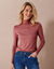 Sous-pull uni col roulé stretch (tomette)