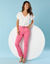 Pantalon droit, Spécial Petites (rose foncé)