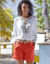 Short avec ceinture en jute amovible (paprika)