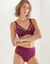 Soutien-gorge forme minimiseur en microfibre et tulle Paia, avec armatures (prune)