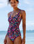 Maillot de bain 1 pièce à volants Kalibo - sans armatures (noir / rose)
