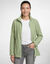 Veste zipp&eacute;e maille polaire, manches longues (tilleul)