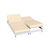Drap-housse uni sommier articulé polyester-coton bonnets 26 cm (sable)