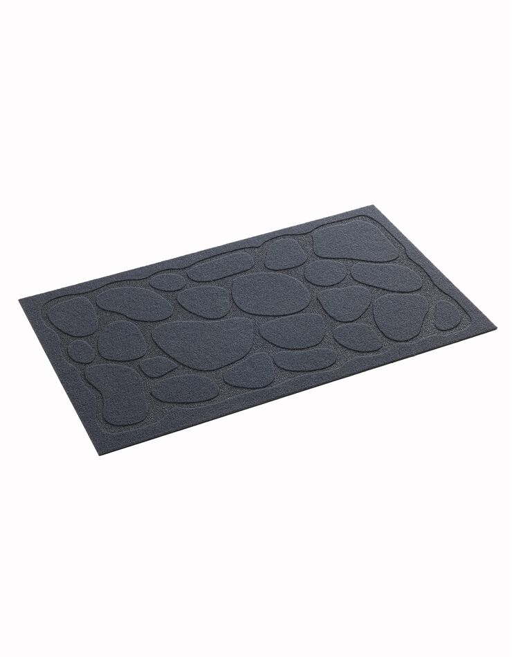 Tapis anti-poussière motif galets reliefés (noir) Tapis anti-poussière motif galets reliefés (noir)