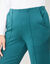 Pantalon droit effet ventre plat, maille (vert foncé)