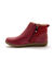 Boots double fermeture zipp&eacute;e, semelle confort amovible (bordeaux)