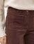Pantalon coupe large taille haute, grande stature (chocolat)