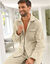 Pyjama imprimé popeline polycoton  (beige)