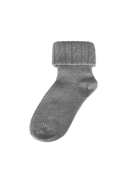 Chaussettes laine modal mélangés (gris chiné)
