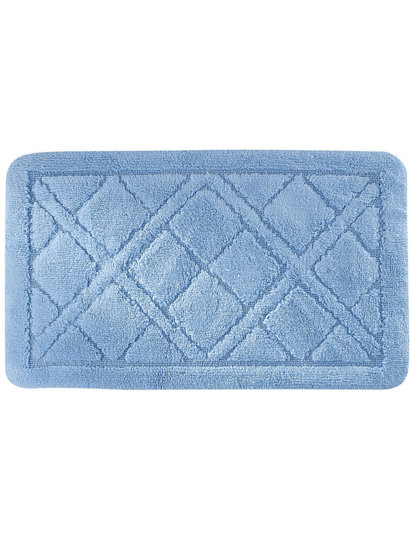 Tapis de bain losanges (bleu)