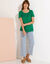 T-shirt macramé manches courtes (vert menthe)