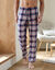Pantalon pyjama flanelle à carrreaux (bordeaux / marine)