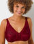 Soutien-gorge grand maintien maille brodée - sans armatures (bordeaux)