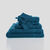 Collection serviettes de bain unies - confort moelleux 420 g/m&sup2; (bleu paon)
