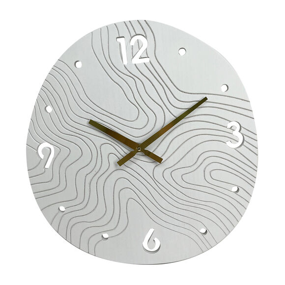Horloge design ondulé (gris clair)