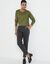 Pull col rond uni, manches longues, toucher doux (kaki)