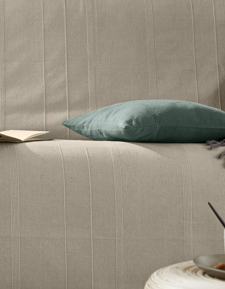 Housse coussin unie coton tissage artisanal - lot de 2 (vert grisé) Housse coussin unie coton tissage artisanal - lot de 2 (vert grisé)