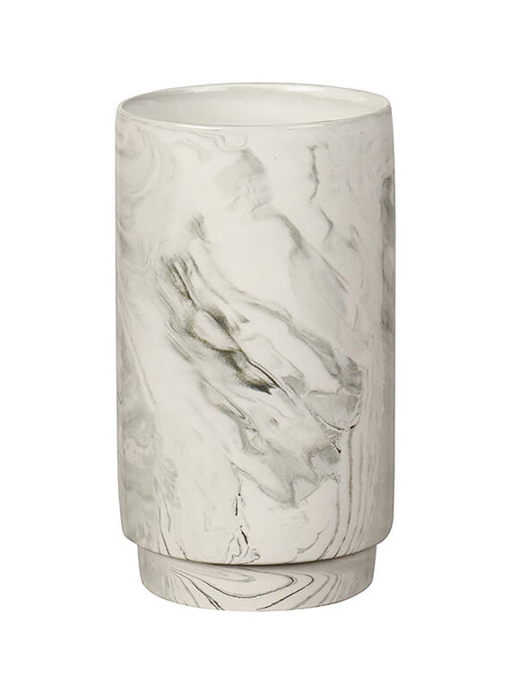 Vase en céramique effet marbre (noir / blanc)
