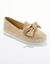 Mocassins espadrilles noeud à semelle corde crantée  (beige)