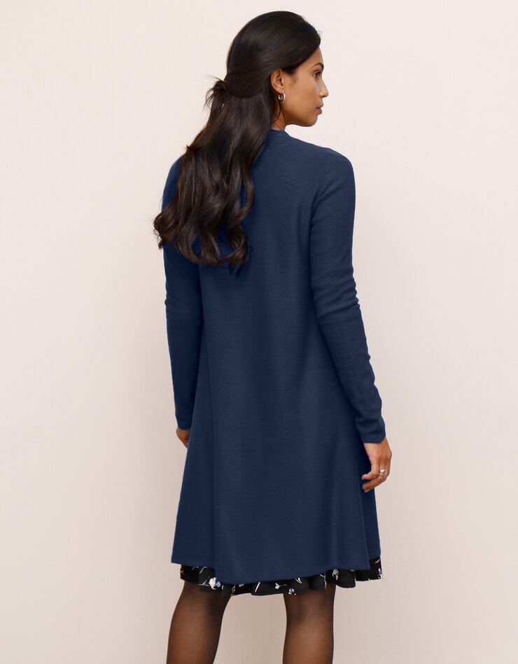 Long gilet toucher cachemire (marine) Long gilet toucher cachemire (marine)
