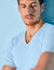 Tee-shirt sous-vêtement homme col V - lot de 2 (ciel)