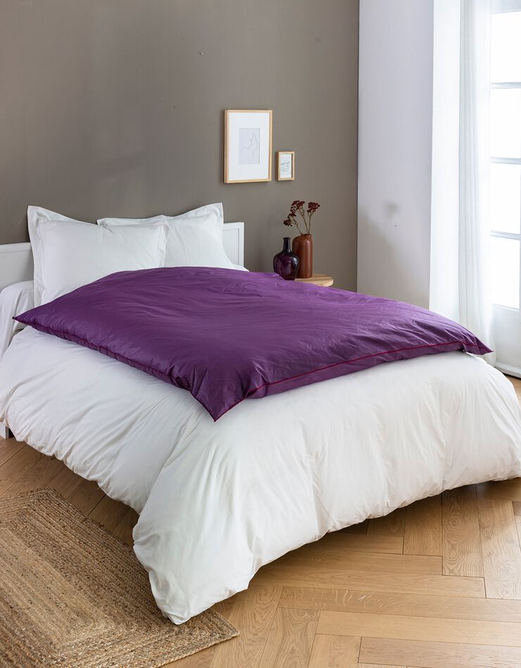 Édredon naturel duvet et plumettes qualité prestige (aubergine)