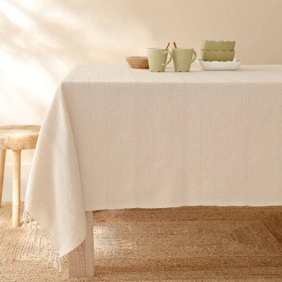 Nappe coton tissage artisanal (écru)