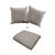 Couvre-lit et taies matelassés unis Amandine (gris)