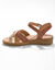 Sandales multibrides compensées (caramel)