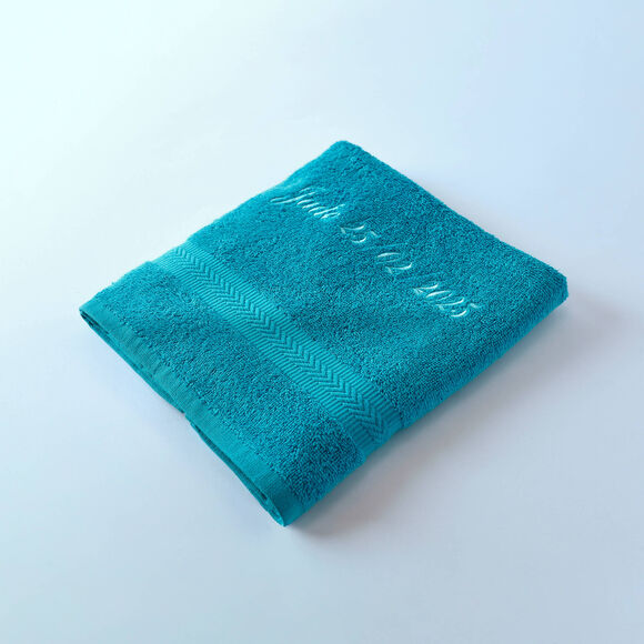 Collection serviettes de bain personnalis&eacute;es - confort moelleux 420 g/m&sup2; (turquoise)