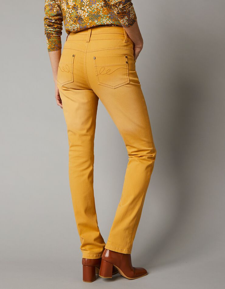Jean coupe droite stretch couleur (miel)