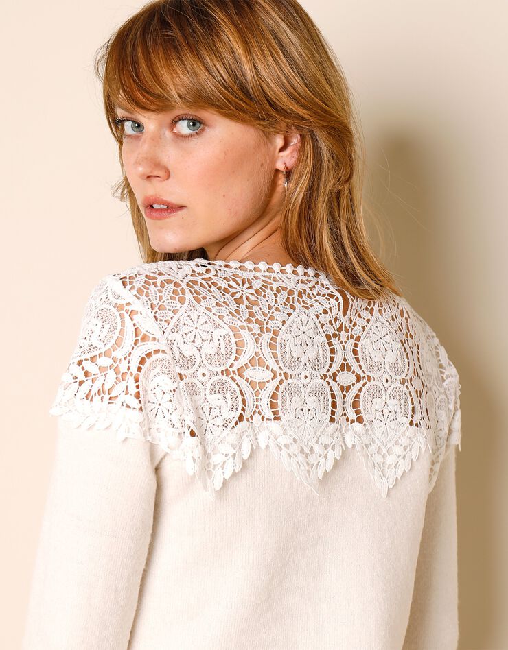 Pull macramé (ivoire) Pull macramé (ivoire)