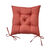 Galette de chaise carrée imprimé feuillage - lot de 2 (terracotta)
