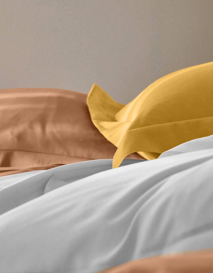 Linge de lit uni polycoton (curry)
