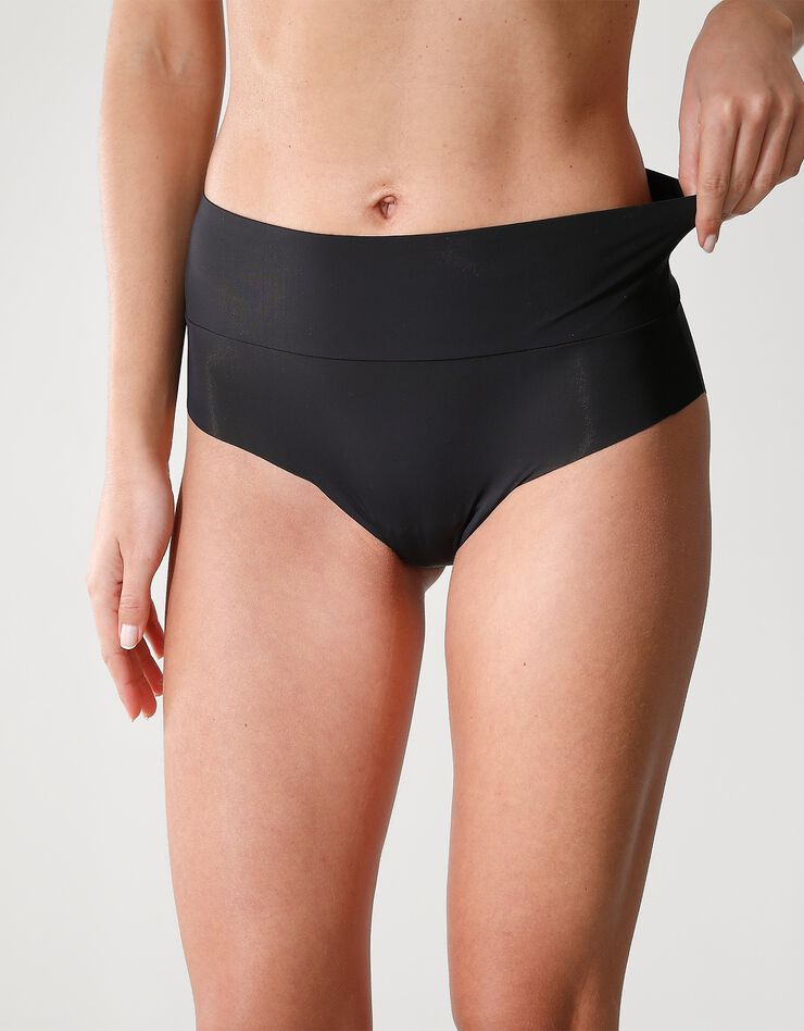 Culotte taille haute grand confort invisible - Lot de 2 (noir) Culotte taille haute grand confort invisible - Lot de 2 (noir)