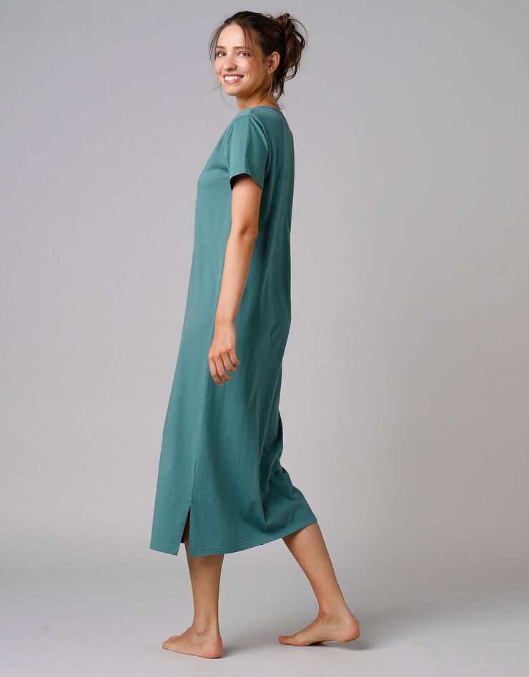 Chemise de nuit longue à manches courtes imprimé koala (kaki)