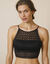 Brassière dos nageur en dentelle stretch ultra féminine - sans armatures (noir)