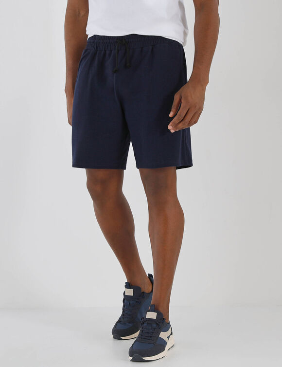 Bermuda en piqu&eacute; de coton (marine)