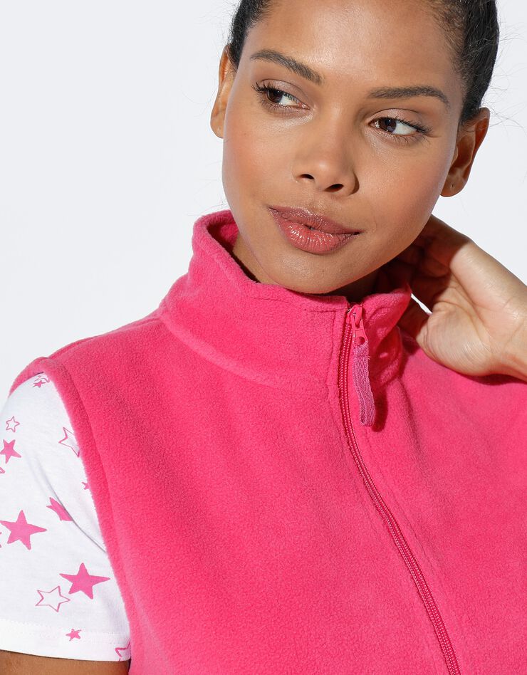 Veste polaire zippée sans manches (rose) Veste polaire zippée sans manches (rose)